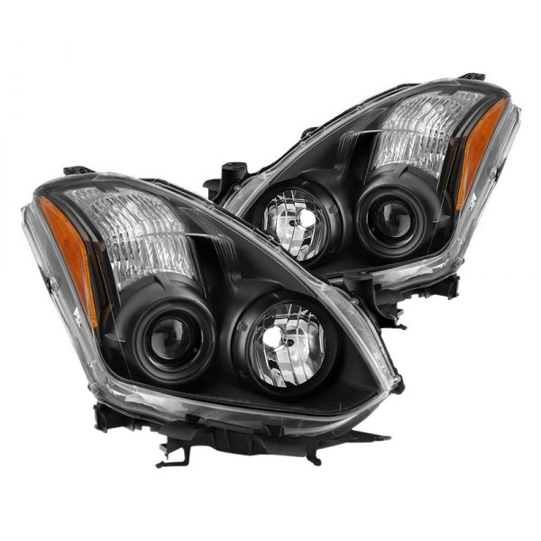 Spyder® - Black Factory Style Projector Headlights, Nissan Altima