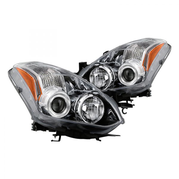 Spyder® - Chrome Factory Style Projector Headlights, Nissan Altima