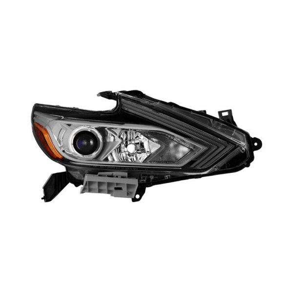 Spyder® - Passenger Side Black/Chrome Factory Style Projector Headlight, Nissan Altima