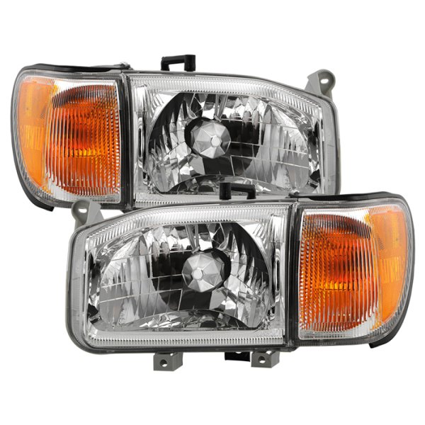 Spyder® - Chrome Factory Style Headlights with Turn Signal/Corner Lights