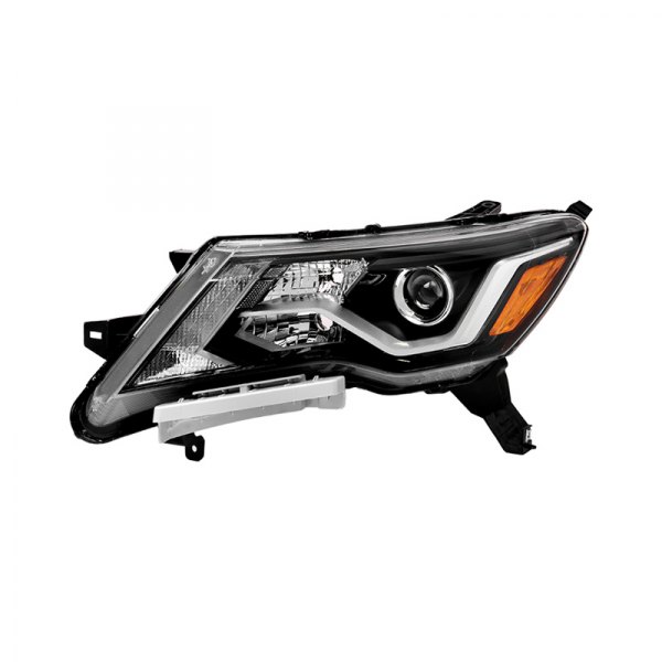 Spyder® - Driver Side Black Factory Style Projector Headlight with LED DRL