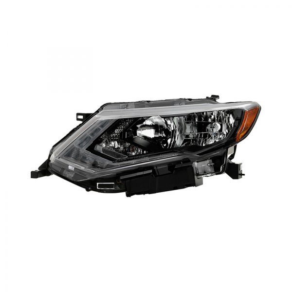 Spyder® - Driver Side Black Factory Style Headlight with LED DRL, Nissan Rogue