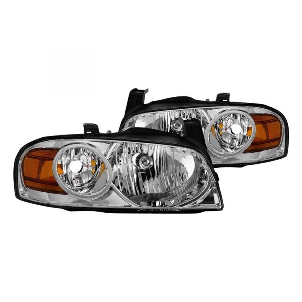 Spyder® - Chrome Factory Style Headlights, Nissan Sentra