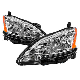 Spyder® - Driver and Passenger Side Chrome Factory Style Headlights