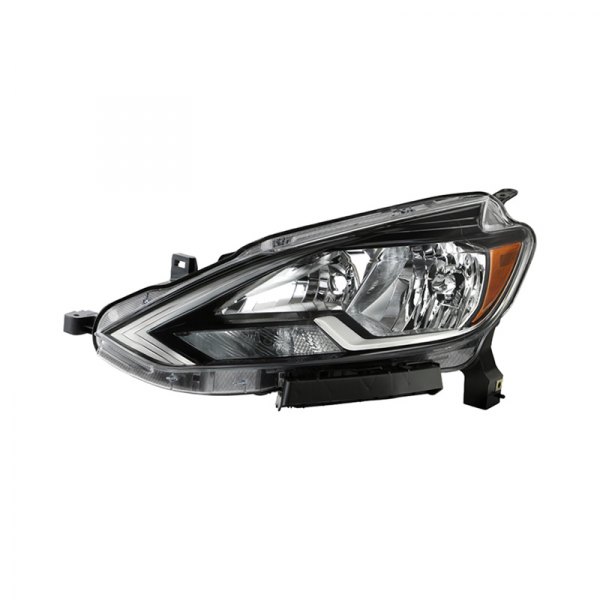 Spyder® - Driver Side Black/Chrome Factory Style Headlight, Nissan Sentra