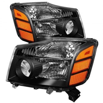 Spyder® - Driver and Passenger Side Black Euro Headlights
