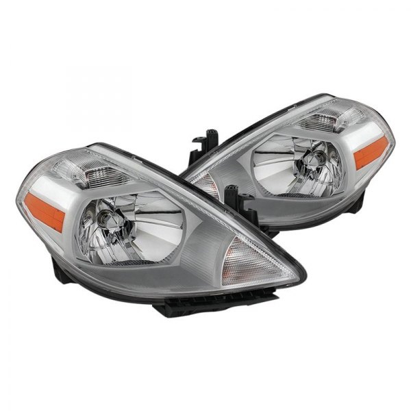 Spyder® - Chrome Factory Style Headlights, Nissan Versa