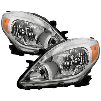Spyder® - Driver and Passenger Side Chrome Factory Style Headlights