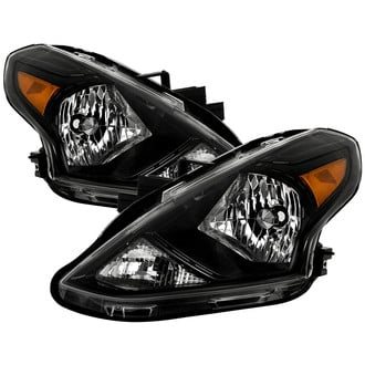 Spyder® - Driver and Passenger Side Black Euro Headlights