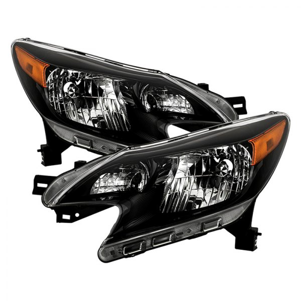 Spyder® - Driver and Passenger Side Black Euro Headlights
