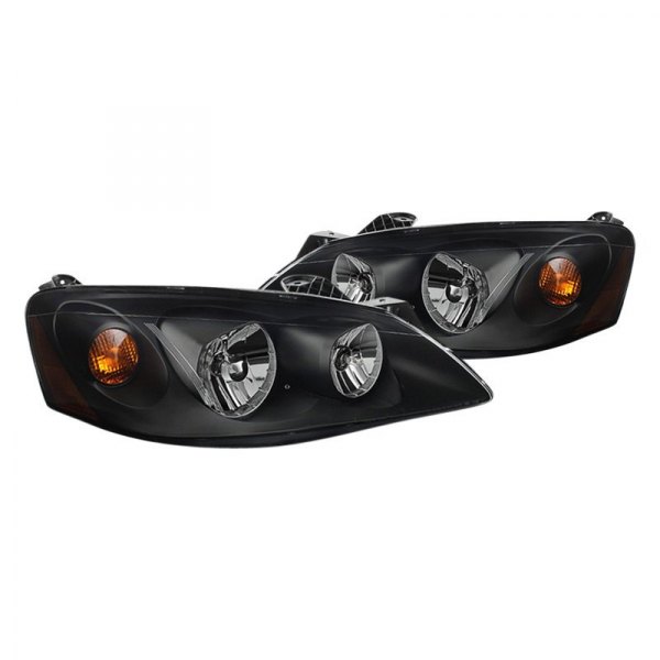 Spyder® - Black Euro Headlights with Amber Turn Signal, Pontiac G6