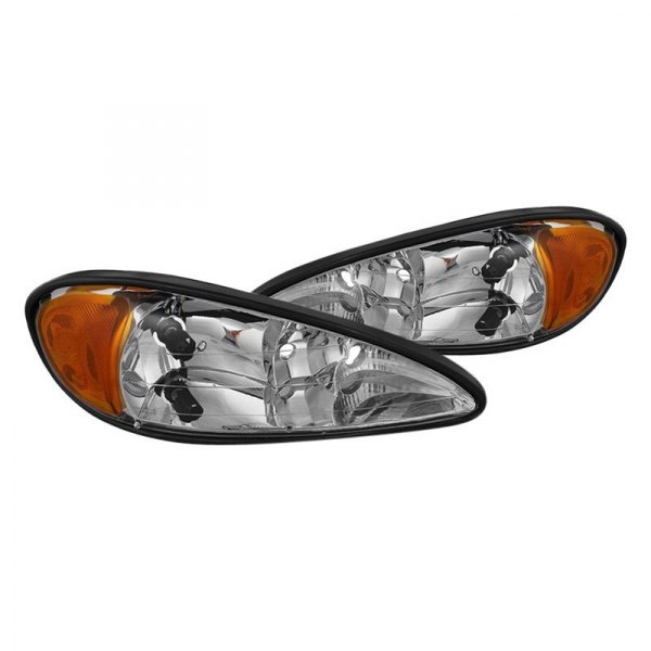 Spyder® - Chrome Euro Headlights, Pontiac Grand Am