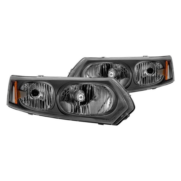 Spyder® - Black Factory Style Headlights, Saturn Ion