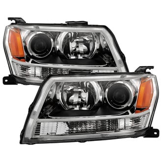 Spyder® - Driver and Passenger Side Black/Chrome Factory Style Projector Headlights