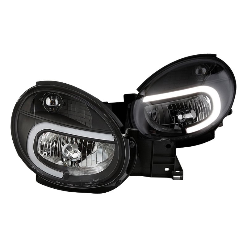 Spyder® HD-JH-SI02-LB-BK - Black LED DRL Bar Euro Headlights