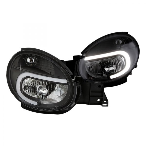 Spyder® - Black LED DRL Bar Euro Headlights