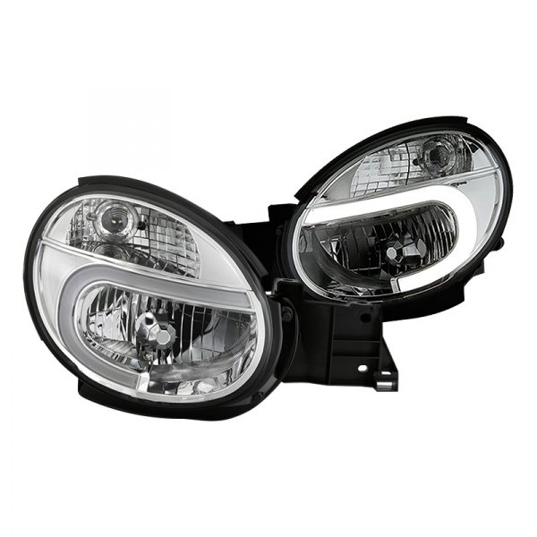 Spyder® - Chrome LED DRL Bar Euro Headlights