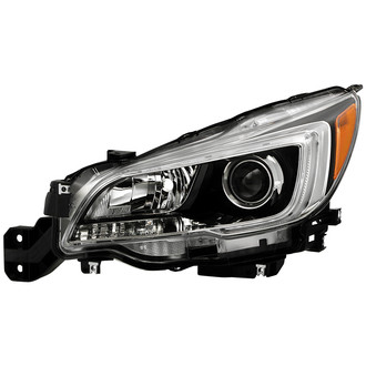 Spyder® - Black Factory Style Projector Headlight with LED DRL
