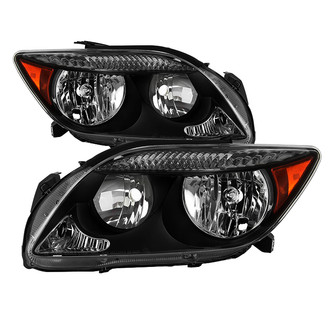 Spyder® - Driver and Passenger Side Black Euro Headlights