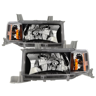 Spyder® - Driver and Passenger Side Black Euro Headlights