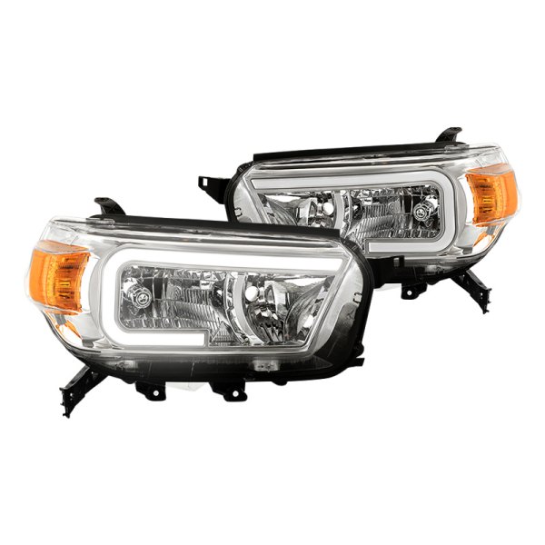 Spyder® - Chrome LED Light Tube Euro Headlights, Toyota 4Runner