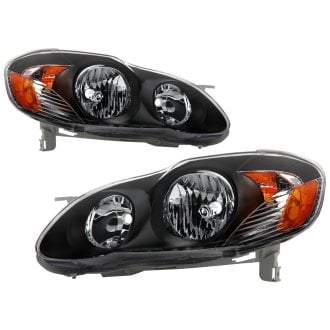 Spyder® - Driver and Passenger Side Black Euro Headlights