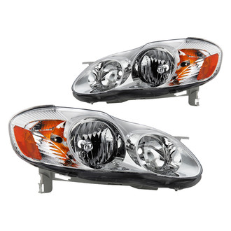 Spyder® - Driver and Passenger Side Chrome Euro Headlights