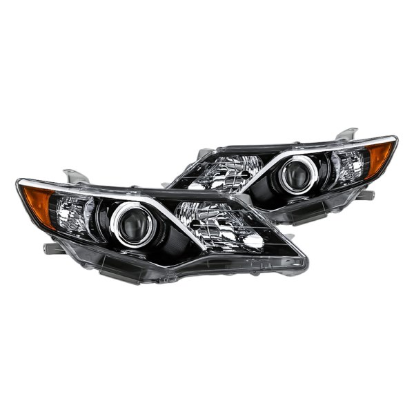 Spyder® - Black Factory Style Projector Headlights, Toyota Camry