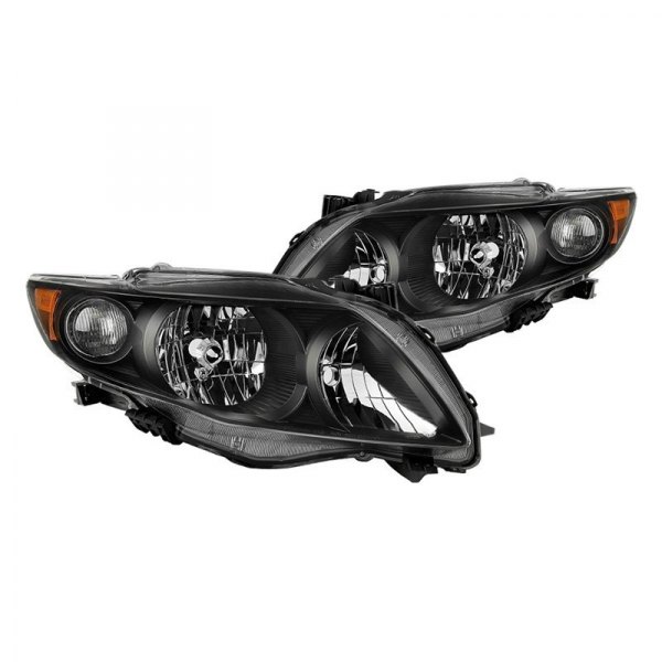 Spyder® - Black Euro Headlights, Toyota Corolla