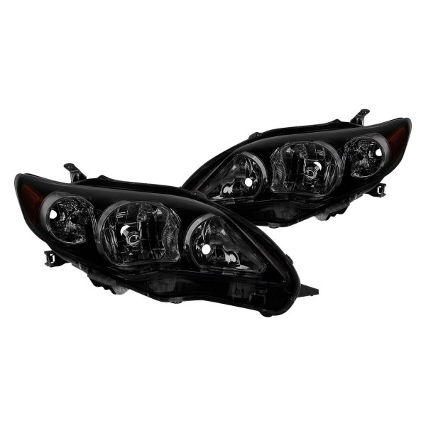 Spyder® - Black/Smoke Euro Headlights, Toyota Corolla