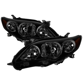 Spyder® - Driver and Passenger Side Black/Smoke Euro Headlights