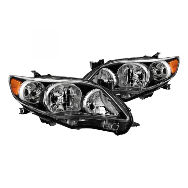 Spyder® - Black Factory Style Headlights, Toyota Corolla