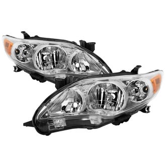 Spyder® - Driver and Passenger Side Chrome Factory Style Headlights