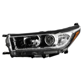 Spyder® - Driver Side Black Factory Style Projector Headlight with LED DRL