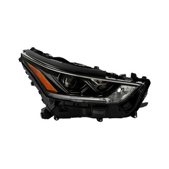 Spyder® - Passenger Side Black Factory Style Projector LED Headlight with DRL