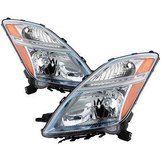 Spyder® - Driver and Passenger Side Chrome Factory Style Headlights