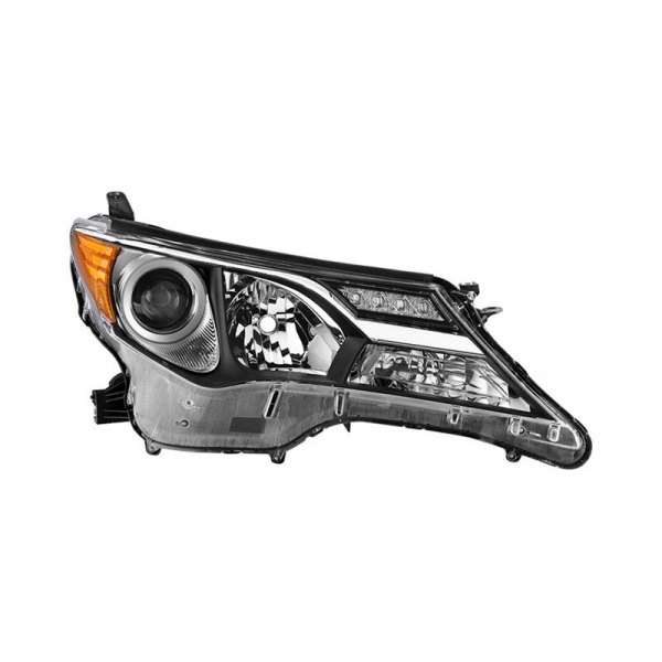 Spyder® - Passenger Side Black/Chrome Factory Style Projector Headlight, Toyota RAV4