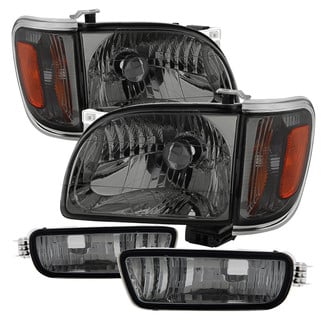 Spyder® - Driver and Passenger Side Chrome/Smoke Euro Headlights with Amber Corner and Side Marker Lights