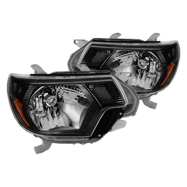 Spyder® - Black Euro Headlights, Toyota Tacoma