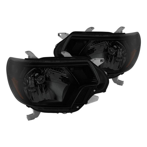 Spyder Toyota Tacoma 2012 Black Smoke Factory Style Headlights