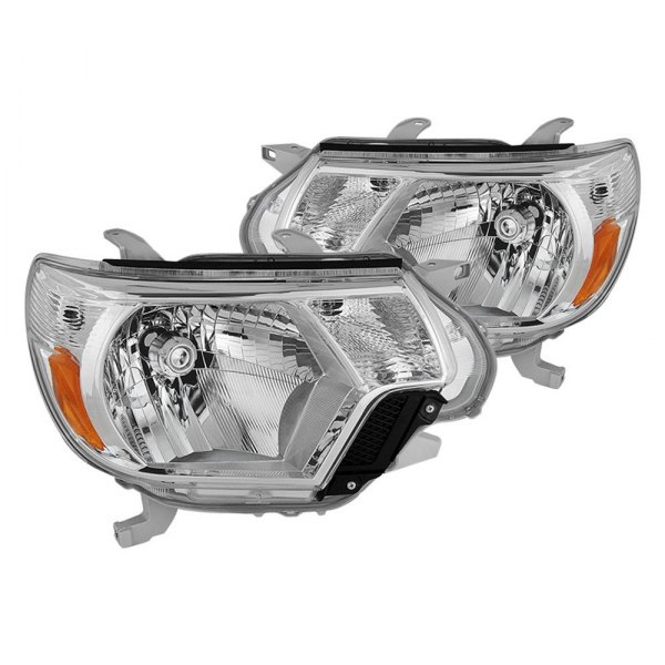 Spyder® - Chrome Factory Style Headlights, Toyota Tacoma