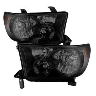Spyder® - Driver and Passenger Side Black/Smoke Euro Headlights