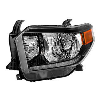 Spyder® - Driver Side Black Factory Style Headlight with LED DRL