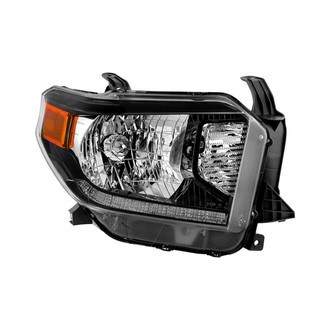 Spyder® - Passenger Side Black Factory Style Headlight with LED DRL