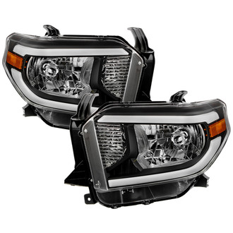Spyder® - Driver and Passenger Side Black Factory Style LED Light Tube Headlights