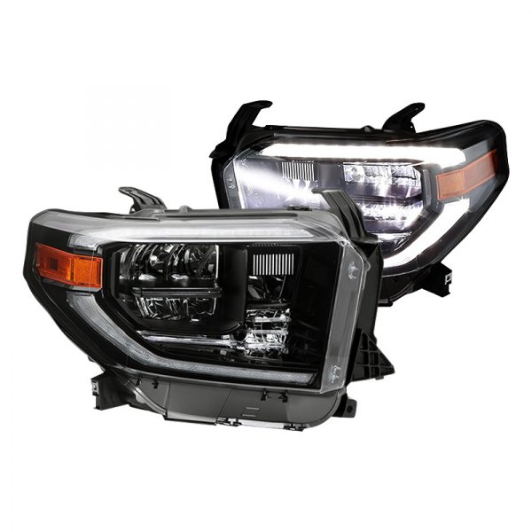 Spyder® - Black LED Headlights with Parking Lights, Toyota Tundra
