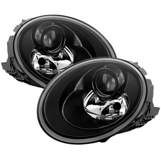 Spyder® - Driver and Passenger Side Black Euro Headlights