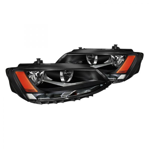 Spyder® - Black Factory Style Headlights, Volkswagen Jetta