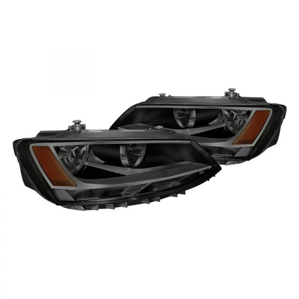 Spyder® - Black/Smoke Euro Headlights, Volkswagen Jetta