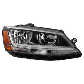 Spyder® - Passenger Side Black Factory Style Headlight with LED DRL